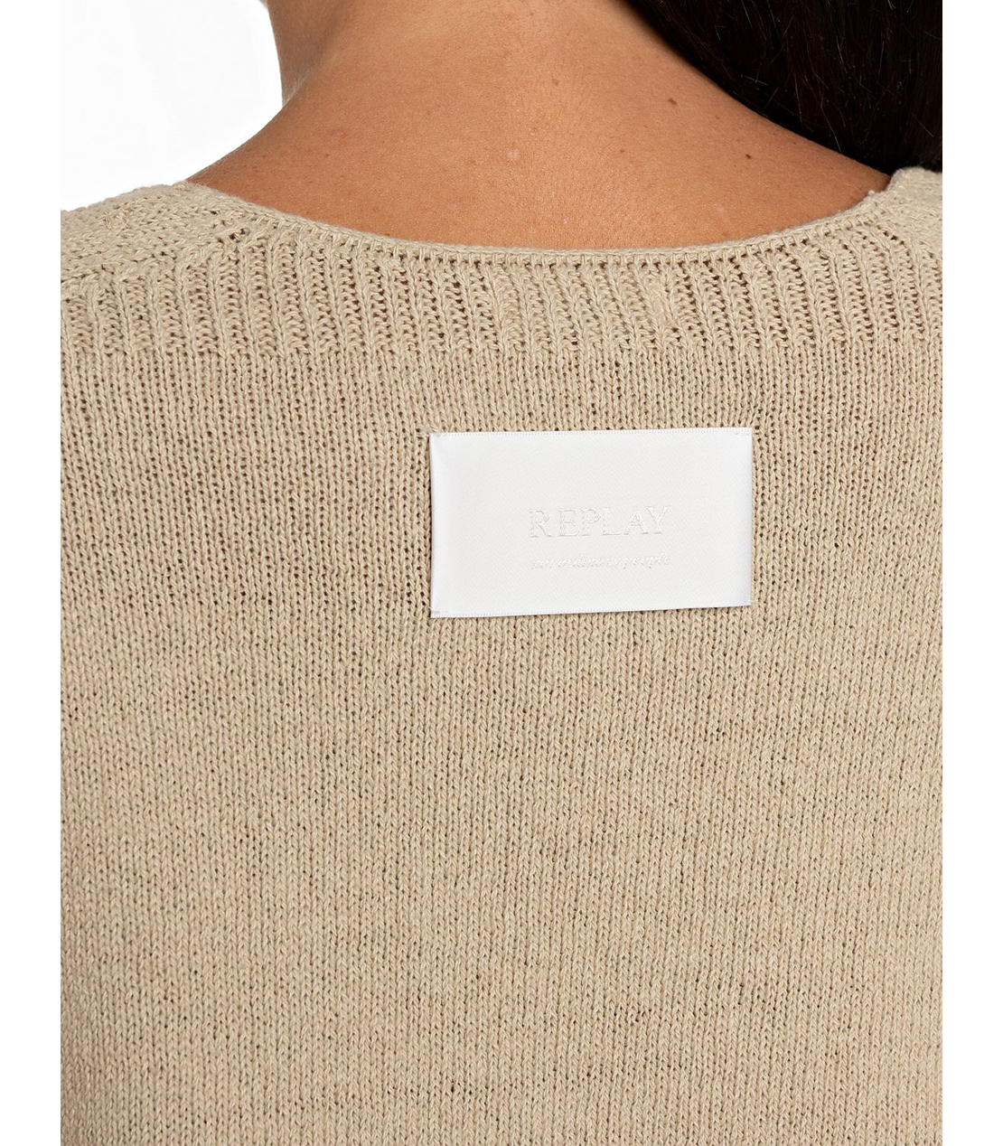 Vネッククロップドセーター 詳細画像 ベージュ 4